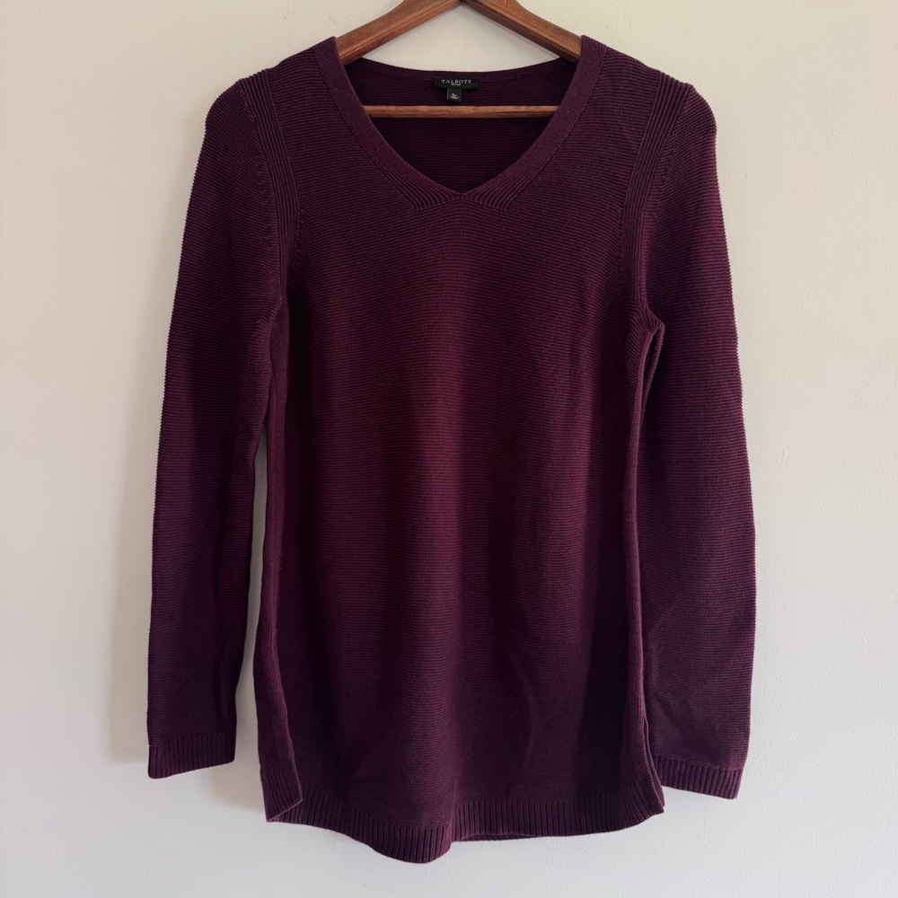 Talbots Maroon Sweater Small Petite